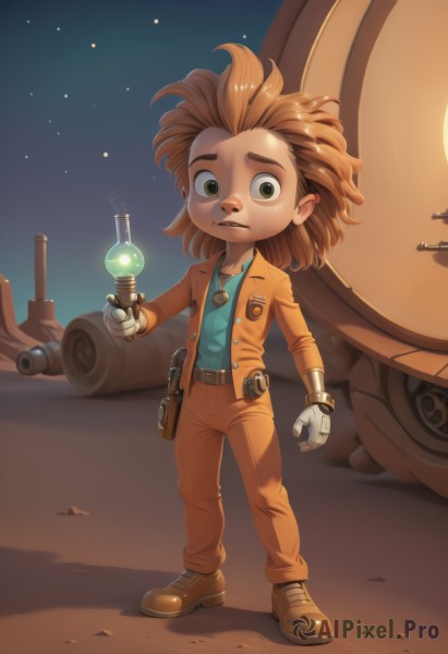 An iconic male framed by a bold desert