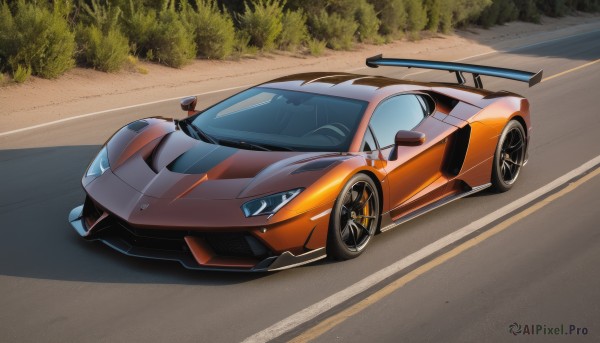 A motor vehicle set against the backdrop of a captivating outdoors