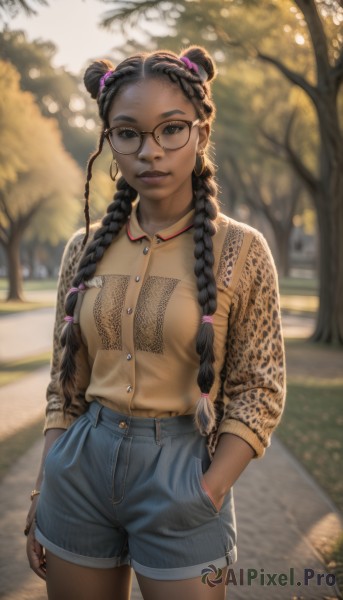 A female set against the backdrop of a serene day