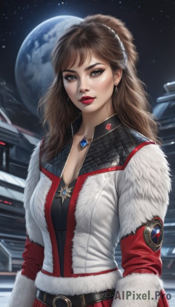 A female captured beautifully in a tranquil moon