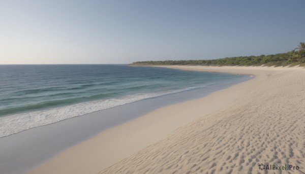 outdoors,sky,day,water,tree,blue sky,no humans,ocean,beach,nature,scenery,sand,horizon,landscape,shore,cloud,waves