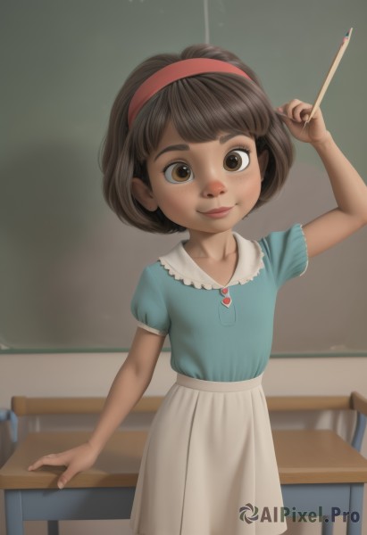 A inspiring child within dynamic scene