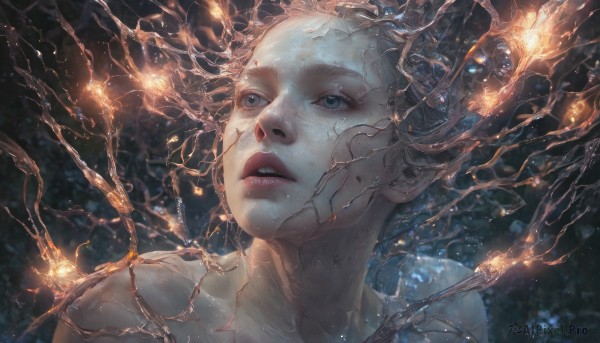 A majestic dynamic scene featuring a female