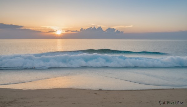 outdoors,sky,cloud,water,no humans,ocean,beach,sunlight,cloudy sky,scenery,sunset,mountain,sand,sun,horizon,road,watercraft,landscape,shore,sunrise,waves