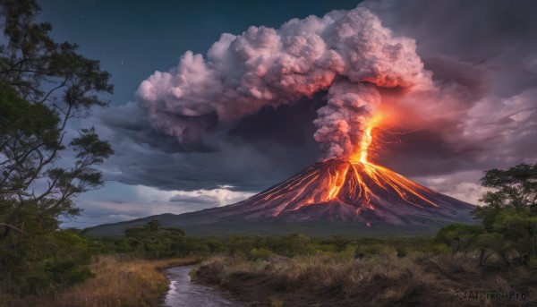 The serene presence of a landscape in a breathtaking outdoors