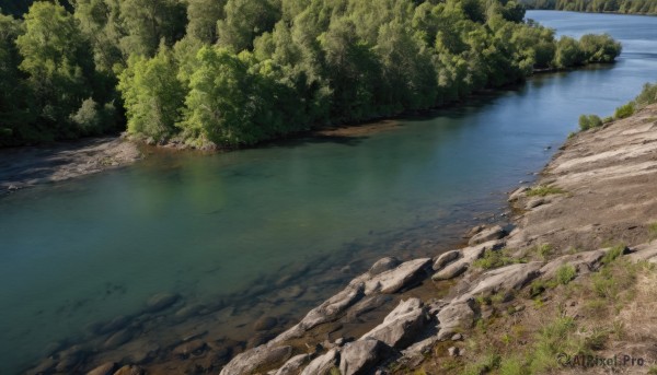 outdoors,sky,day,water,tree,no humans,grass,nature,scenery,forest,reflection,rock,river,landscape,lake,plant,bush,shore