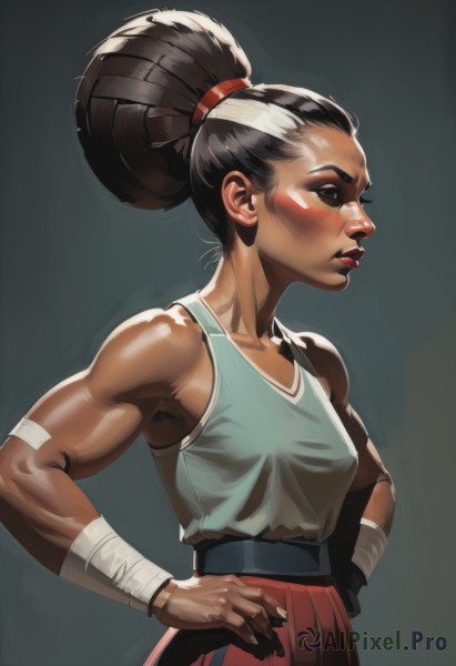 A female caught in a breathtaking dynamic scene