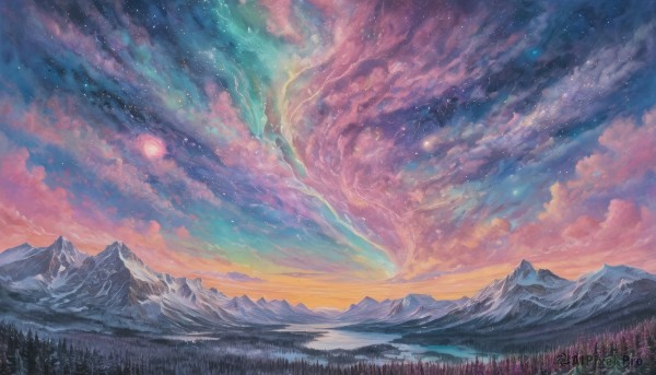 A vivid snowy outdoors showcasing a landscape