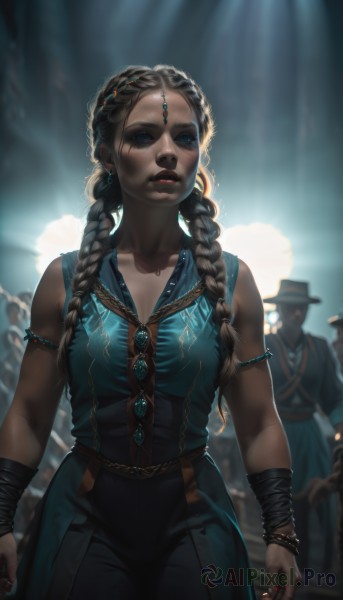 A graceful female captured in dynamic scene