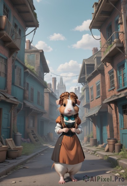 A glimpse of a dog in a lush day