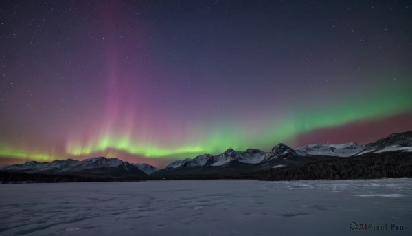 The beauty of a landscape set in a captivating snowy outdoors