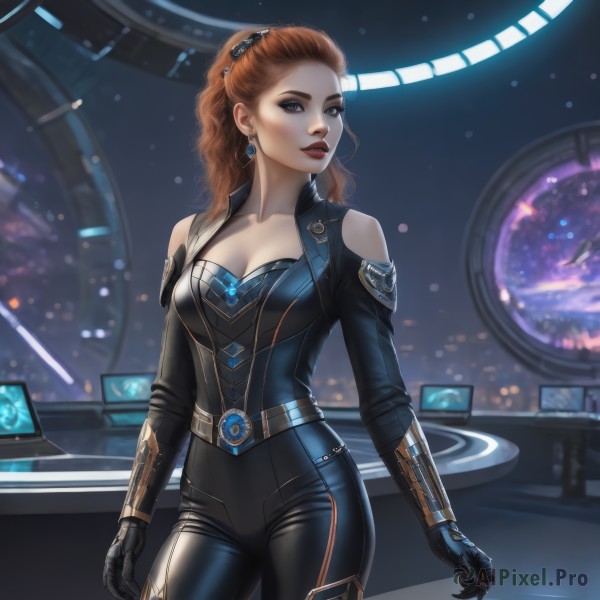 A female in a picturesque dynamic scene