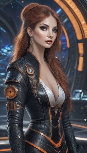 The beauty of a female set in a enchanting dynamic scene