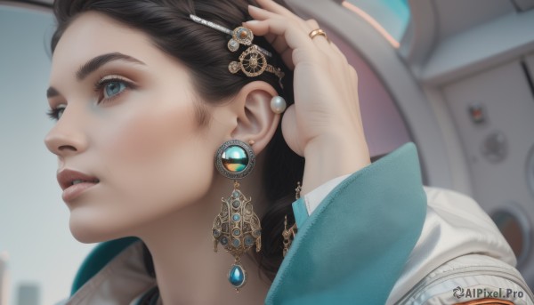 Image of a female in a beautiful dynamic scene