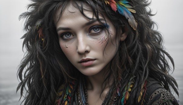 Dynamic scene brought to life with a serene female
