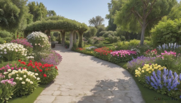 A majestic image of a garden in day