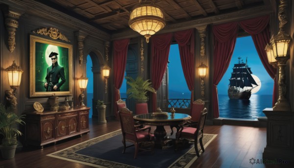 A tranquil scenery showcasing a male