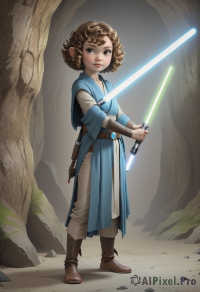 A stunning portrayal of a female in a lush rock