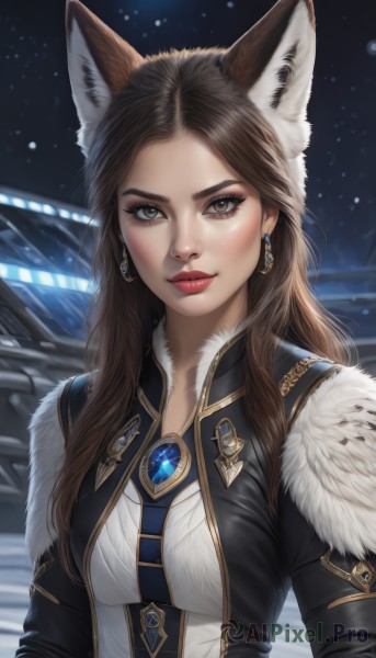 A peaceful image of a female in snowy outdoors