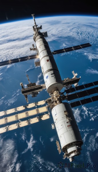 A majestic spacecraft within a beautiful scenery