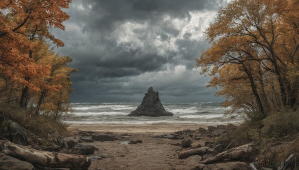 A landscape surrounded by a serene day