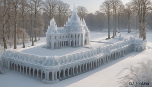 Snowy day brought to life with a serene unique subject
