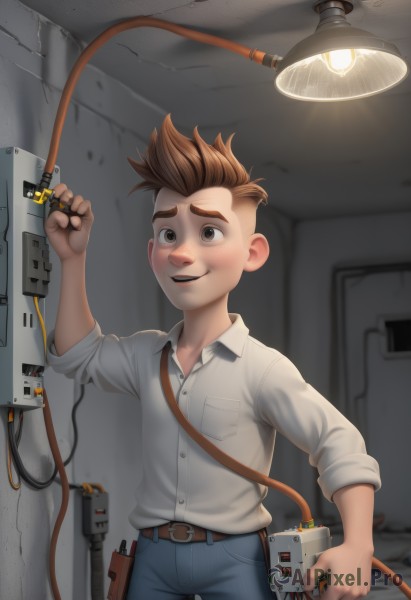 A magnificent male within dynamic scene