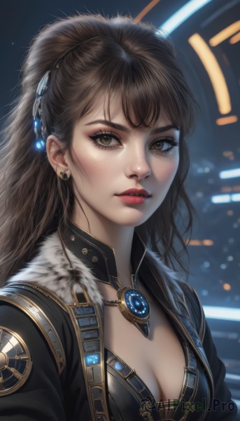 Image of a female in a peaceful dynamic scene