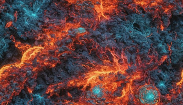 A graceful unique subject captured in fiery dynamic scene