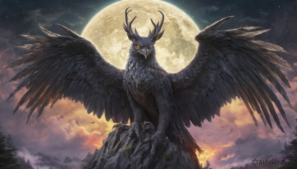 The elegance of a monster in a ethereal outdoors