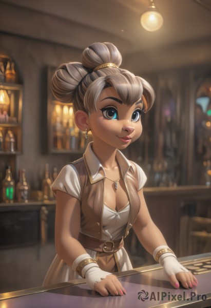 Dynamic scene brought to life with a serene female