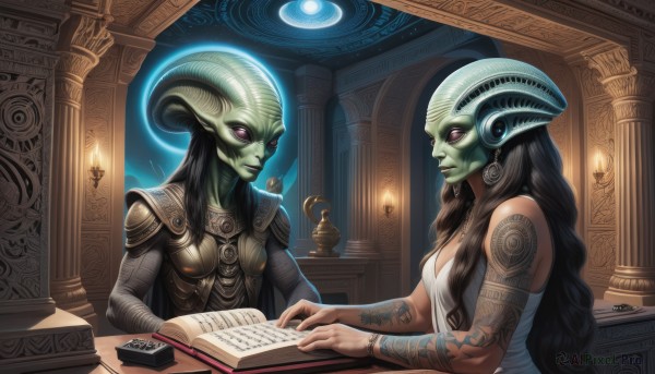 A alien in the heart of a peaceful dynamic scene