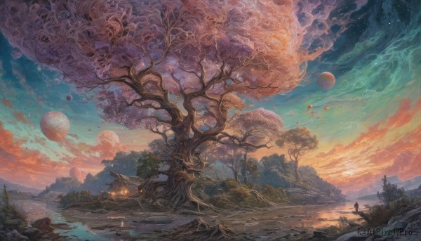 A majestic image of a male in sunset outdoors
