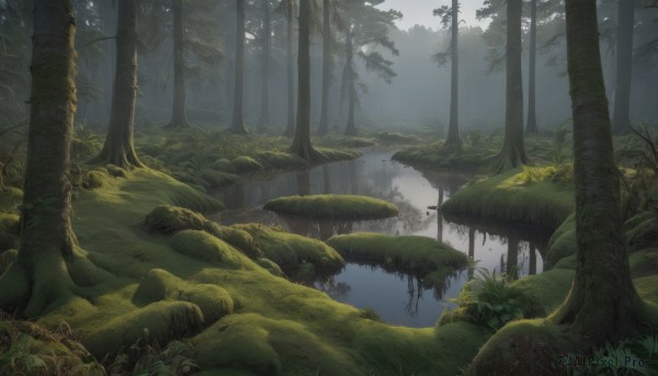 A stunning landscape within a lush day