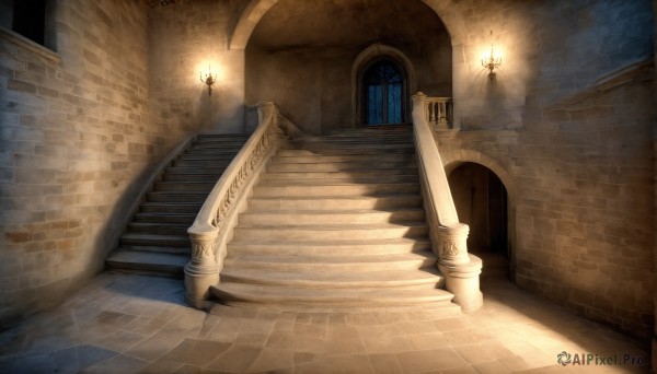 HQ,indoors,no humans,window,shadow,sunlight,scenery,light rays,stairs,door,light,candle,wall,pillar,hallway,church,arch,chandelier,column,fire,building,railing,architecture,statue,torch