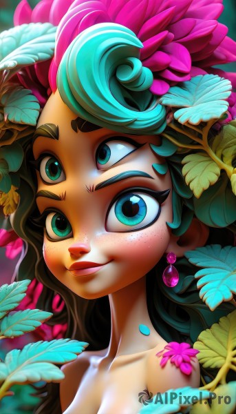 The beauty of a female set in a enchanting dynamic scene