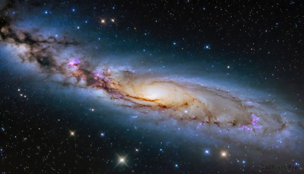 A glimpse of a galaxy in a lush outdoors