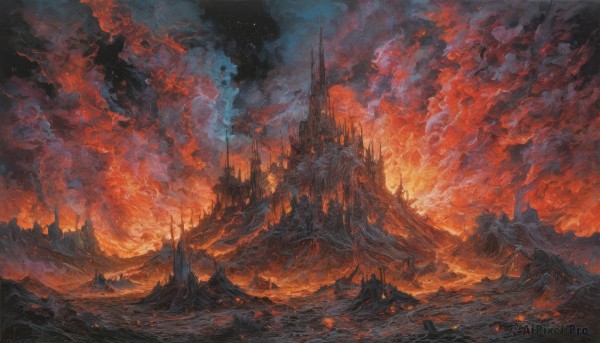 A unique view of a unique subject in fiery outdoors