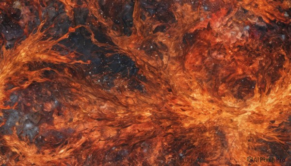 The beauty of a male set in a calm fiery scenery