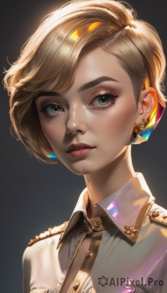 A female surrounded by a serene dynamic scene