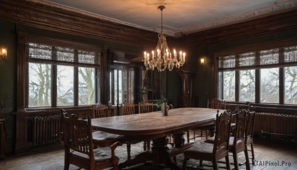 The elegance of a indoors in a tranquil snowy day