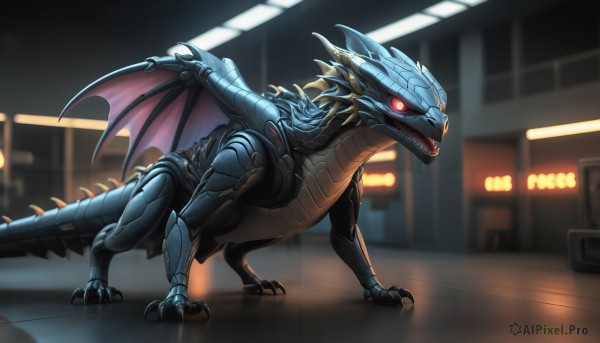 A monster in a serene dynamic scene
