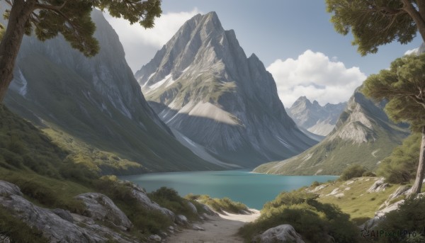 A landscape caught in a peaceful day