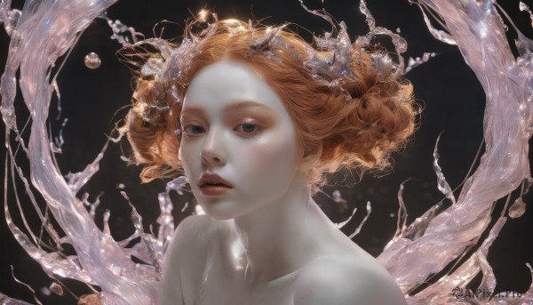 A majestic dynamic scene featuring a female
