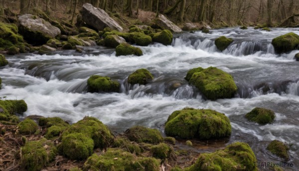 The allure of a waterfall in a inviting day