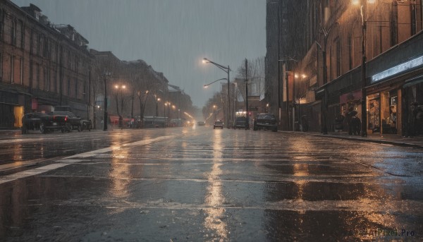 The allure of a motor vehicle in a majestic rainy outdoors