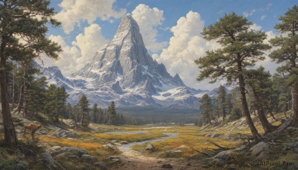 A landscape in a serene day