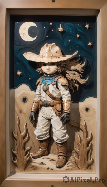The allure of a male in a majestic moon