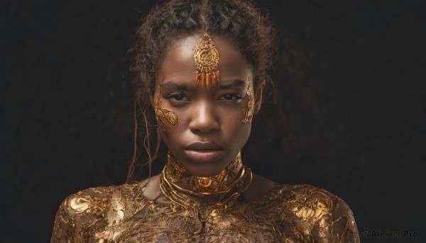 A female set against the backdrop of a serene dynamic scene
