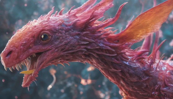 A vibrant monster captured in dynamic scene